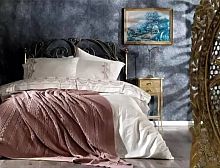 Набор постельное белье с покрывалом Zebra Casa FLOWER PUDRA Евро