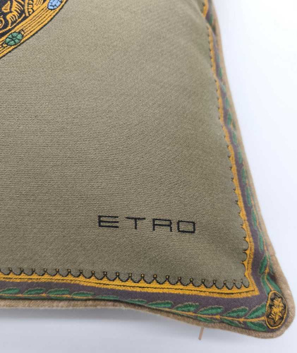 Подушка декоративная Etro HERALD AQ371 S9700 green/grey 45x45 Артикул: 70197 LettoPerfetto фото 3