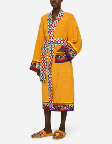 Халат Dolce & Gabbana CARRETTO yellow желтый фото 6
