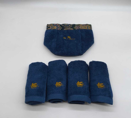 Комплект полотенец Etro 7PLIES AV800 X0883 blue синий 4*30х30 Артикул: 70135 LettoPerfetto