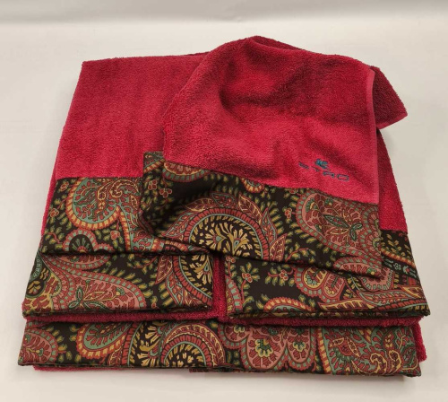 Комплект полотенец Etro GIANO AV799 X0865 red красный Пять штук Артикул: 70149 LettoPerfetto фото 2