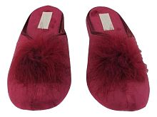 Тапочки Jaimies NATHALIE Mule PLUME бордовые, размер S (36-37)