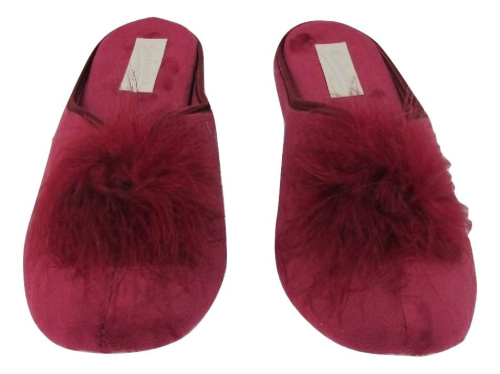 Тапочки Jaimies NATHALIE Mule PLUME бордовые, размер S (36-37)