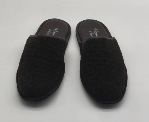 Тапочки мужские Homers SUEDE FONDENTE NAPA TONO 13567R коричневые фото 6