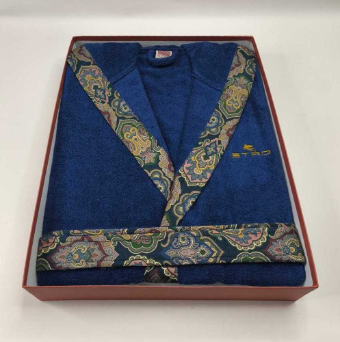 Халат с капюшоном Etro 7PLIES AV800 X0883 blue синий фото 4