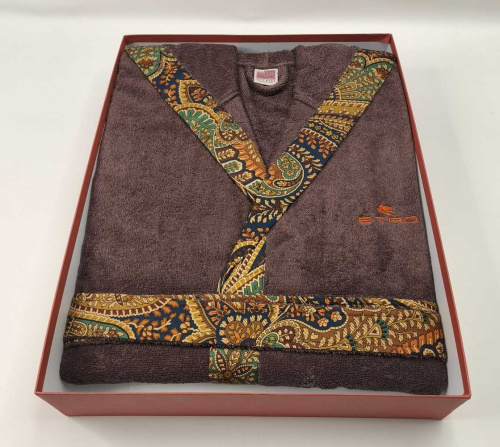 Халат с капюшоном Etro GIАNO AV799 X0883 brown коричневый фото 5