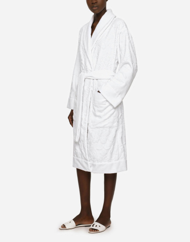 Халат Dolce & Gabbana DG LOGO white белый фото 6