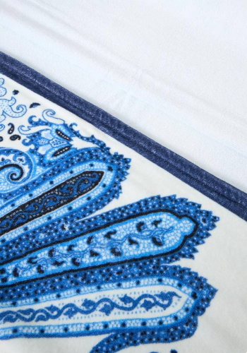 Полотенце Etro POSITANO AK114 X0883 stampa blu белое с синим 100х180 Артикул: 69992 LettoPerfetto фото 4