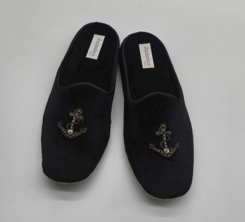 Тапочки Jaimies KARL mule HOMME MOTIF черные, размер ХХL (45)