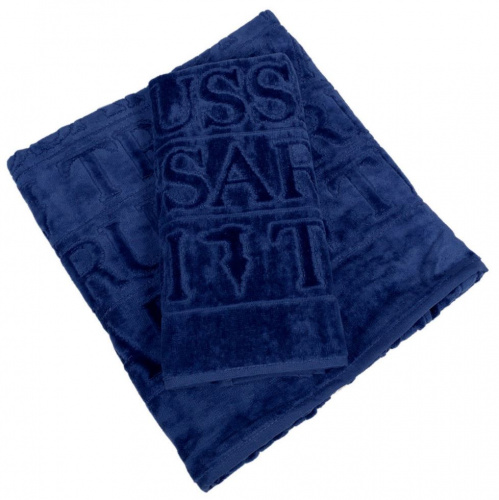 Комплект махровых полотенец Trussardi OVERLOGO 003 Blue синий Артикул: 96433 LettoPerfetto фото 2