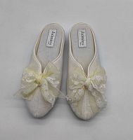 Тапочки Jaimies NATHALIE mule FALBALAS молочные, размер L (40-41)