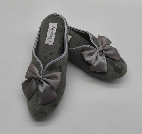 Тапочки Jaimies NATHALIE mule classic grey серые фото 4