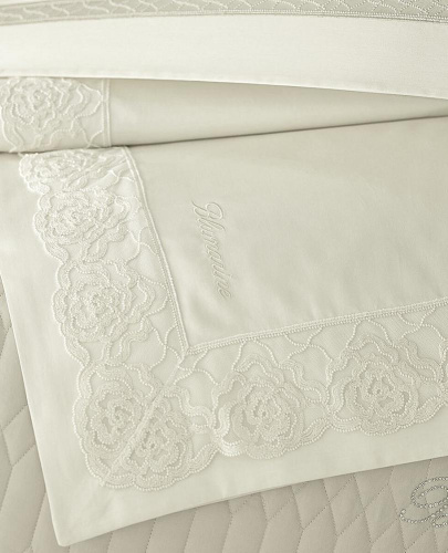Постельное белье Blumarine ZAFFIRO 04 white белое Артикул: 94279 LettoPerfetto