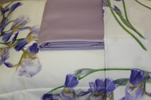 Постельное белье Sygnori PANTELLERIA 002 lilac бело-синее 300 ТС Евро Артикул: 96562 LettoPerfetto фото 3