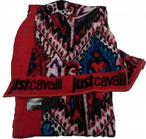 Полотенце махровое пляжное Just Cavalli красно-черное 100х180