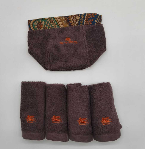 Комплект полотенец Etro GIANO AV799 X0883 brown коричневый 4*30х30 Артикул: 70158 LettoPerfetto фото 2