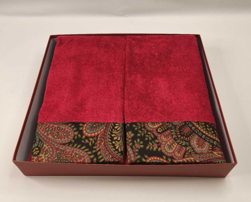 Комплект полотенец Etro GIANO AV799 X0865 red красный Пять штук Артикул: 70149 LettoPerfetto фото 4