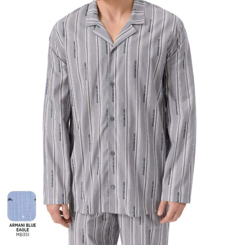 Пижама мужская Emporio Armani DENI EM000615 AF18543 mb351 blue eagle голубая фото 2
