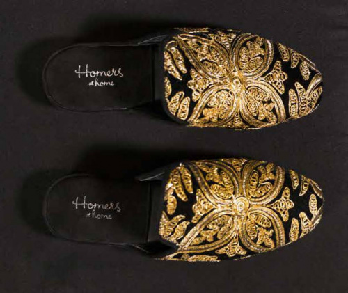 Тапочки женские Homers at Home RAFAELA ORO черно-золотые (19006) размер 37 фото 4