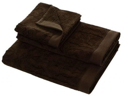 Комплект махровых полотенец Roberto Cavalli LOGO коричневый Артикул: 96021 LettoPerfetto