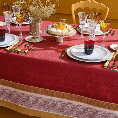Скатерть Garnier-Thiebaut ALEXANDRIA RUBIS - 174x364 Артикул: 79987 LettoPerfetto фото 5
