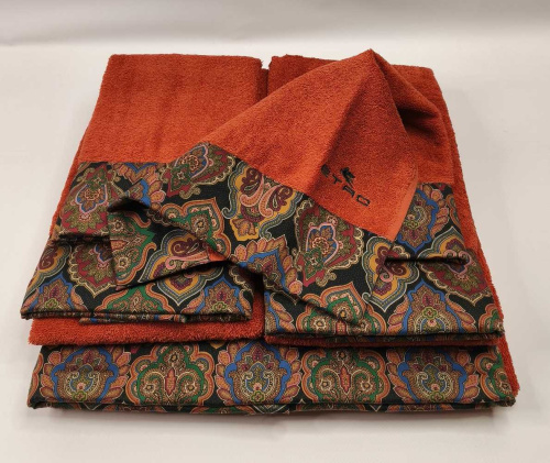 Комплект полотенец Etro 7PLIES AV800 X0810 orang оранжевый Пять штук Артикул: 70124 LettoPerfetto фото 2