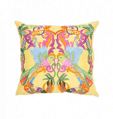 Подушка декоративная Etro BIRDS AR494 Y0106 giallo 45x45 Артикул: 69963 LettoPerfetto