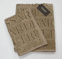 Комплект махровых полотенец Trussardi OVERLOGO 002 Sand бежевый