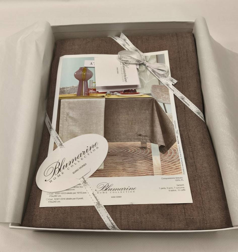 Скатерть Blumarine SORGENTE 170х280 цвет коричневый coffee Артикул: 93737 LettoPerfetto фото 3