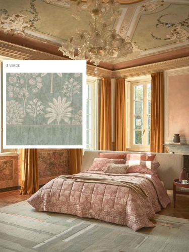Постельное белье Fazzini OASI 3 Verde зеленое Евро Артикул: 85611 LettoPerfetto