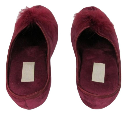 Тапочки Jaimies NATHALIE Mule PLUME бордовые, размер S (36-37) фото 4