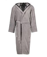 Халат мужской с капюшоном Cawo 833 (79 stein серый)