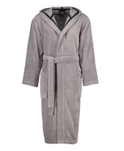 Халат мужской с капюшоном Cawo 833 (79 stein серый)