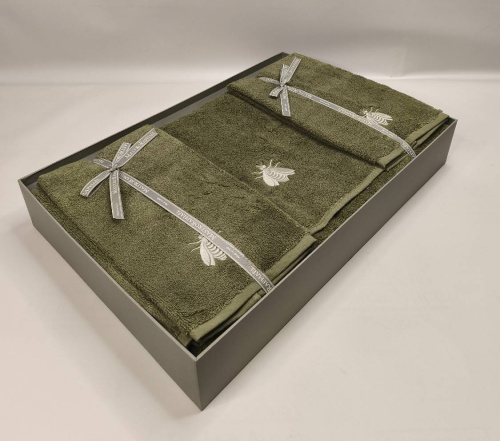 Комплект полотенец Mastro Raphael ESSENTIAL API 7D verde oliva Пять штук Артикул: 76596 LettoPerfetto фото 5