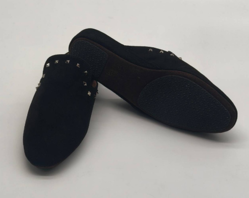 Тапочки женские Homers SUEDE BLACK 22277 черные фото 5