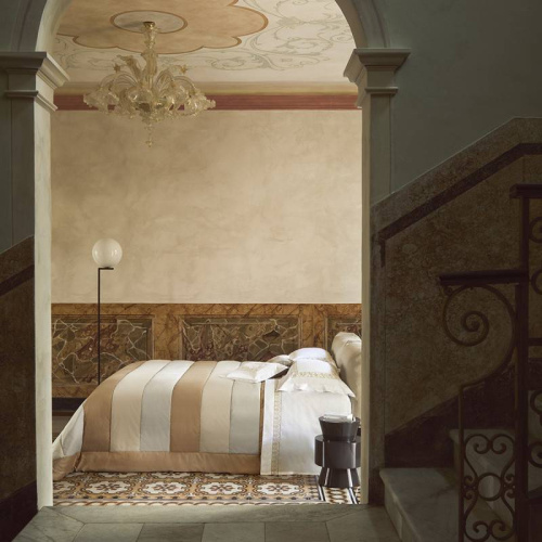 Постельное белье Fazzini CHIOSTRO 0 Torrone белое с бежевым Евро Артикул: 85613 LettoPerfetto фото 4