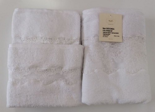 Комплект махровых полотенец Palombella GIOCONDA white белый Артикул: 96145 LettoPerfetto