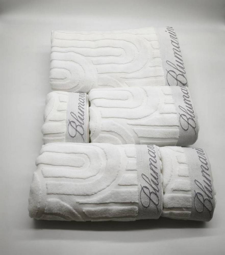 Набор полотенец Blumarine MONOGRAM белый 04 white Пять штук Артикул: 94866 LettoPerfetto фото 4