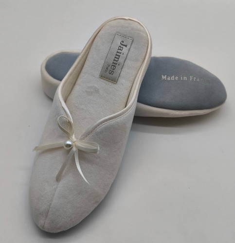 Тапочки Jaimies NATHALIE mule PERLE молочные, размер L (40-41) фото 6