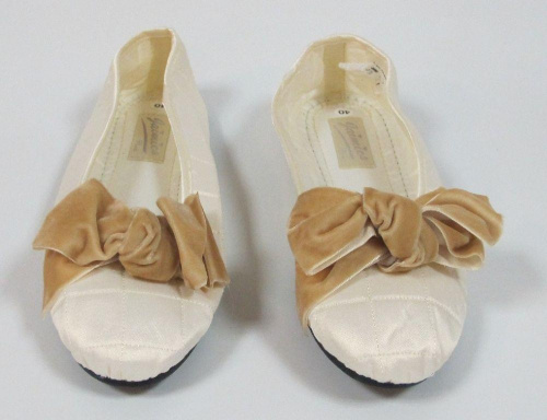 Тапочки Jaimies FAUBOURG Ballerine BOW кремовые, размер S (37)