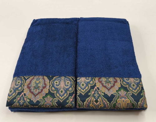 Комплект полотенец Etro 7PLIES AV800 X0883 blue синий Пять штук Артикул: 70126 LettoPerfetto фото 3