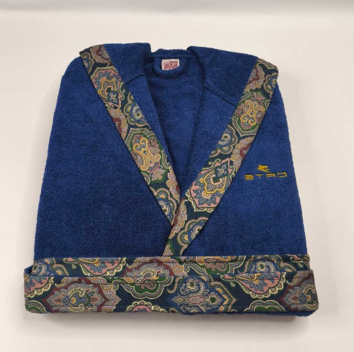 Халат с капюшоном Etro 7PLIES AV800 X0883 blue синий