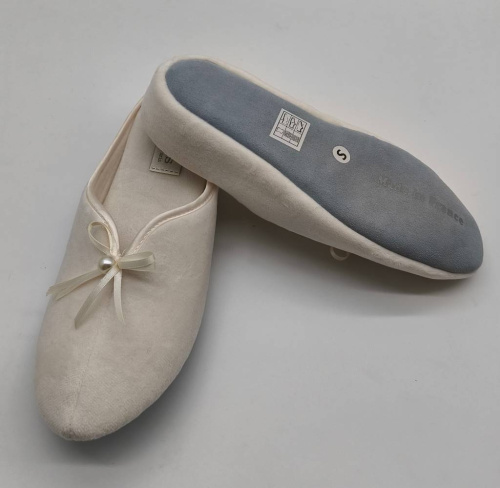Тапочки Jaimies NATHALIE mule PERLE молочные, размер L (40-41) фото 5