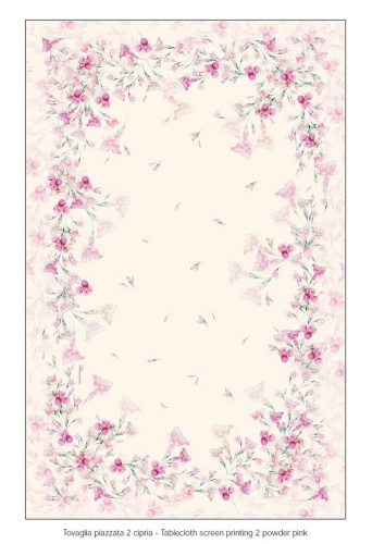 Скатерть Blumarine IRIS 170х270 цвет 02 powder pink розовая Артикул: 94178 LettoPerfetto фото 2