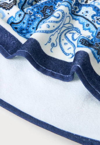 Полотенце Etro POSITANO AK114 X0883 stampa blu белое с синим 100х180 Артикул: 69992 LettoPerfetto фото 5