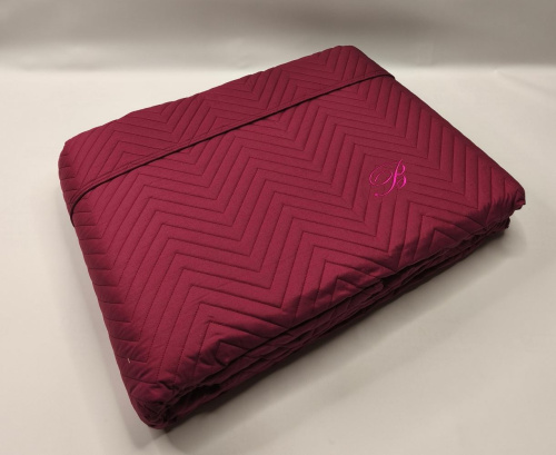 Покрывало Blumarine STILE BLU 270х270 бордовое 41 borgogna burgundy Артикул: 93720 LettoPerfetto фото 3