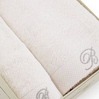 Комплект махровых полотенец Blumarine BENESSERE молочный 01 Пять штук