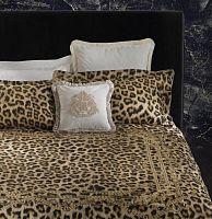 Постельное белье Philipp Plein LEOPARD CHAINS M56 brown Евро