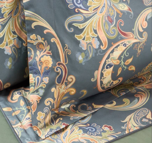 Постельное белье Etro KENTIA 99KA504 X0883 blue синее Евро Артикул: 70064 LettoPerfetto фото 2