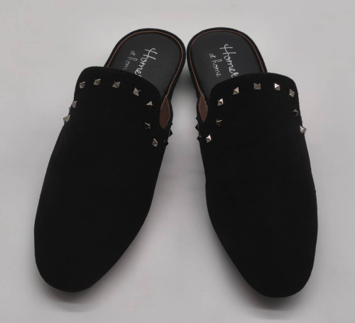 Тапочки женские Homers SUEDE BLACK 22277 черные фото 6
